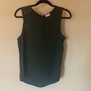 Parker Silk and Leather Tank Top